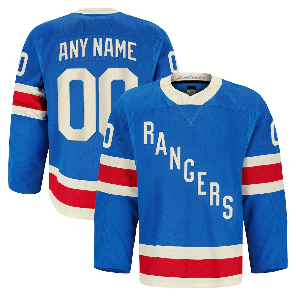Mdoa Custom NY.Rangers Blue Centennial Authentic Pro Jerseys