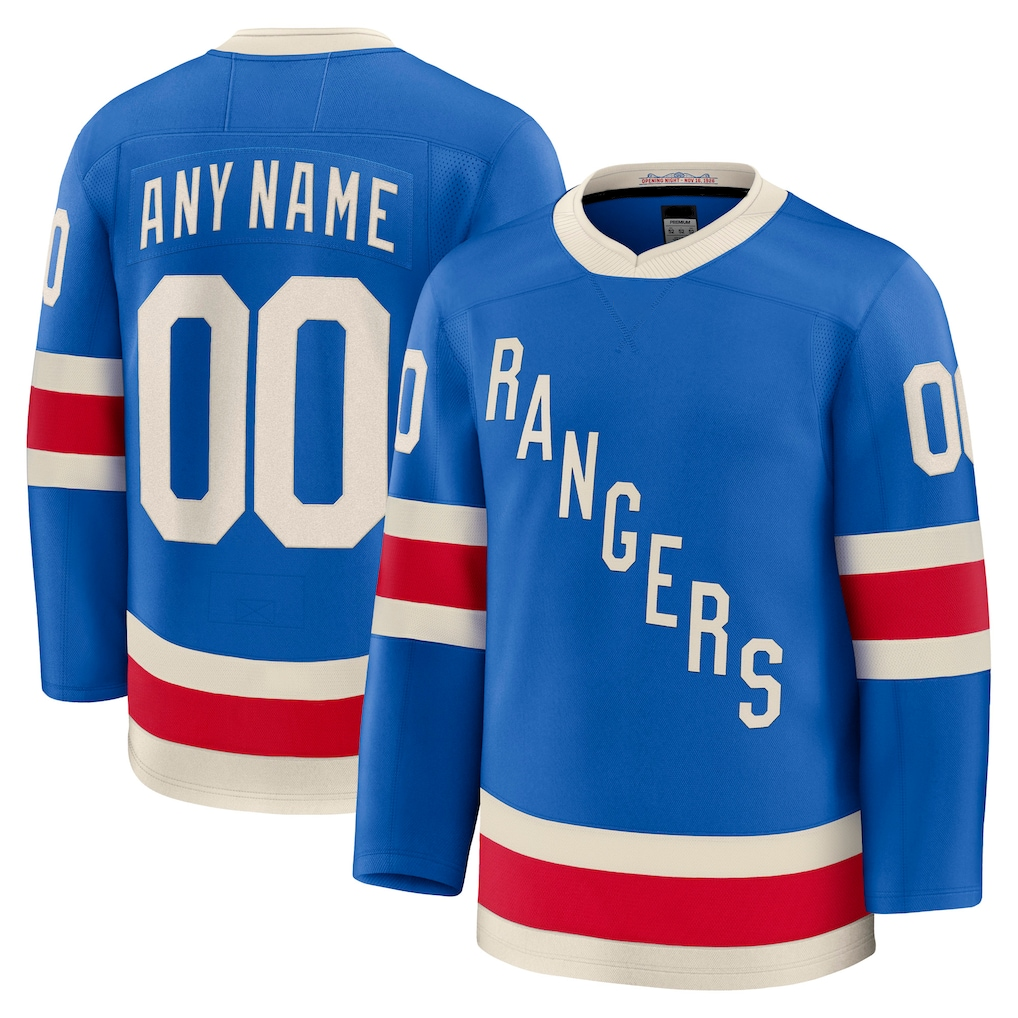 Mdoa Custom NY.Rangers Blue Centennial Premium Jerseys