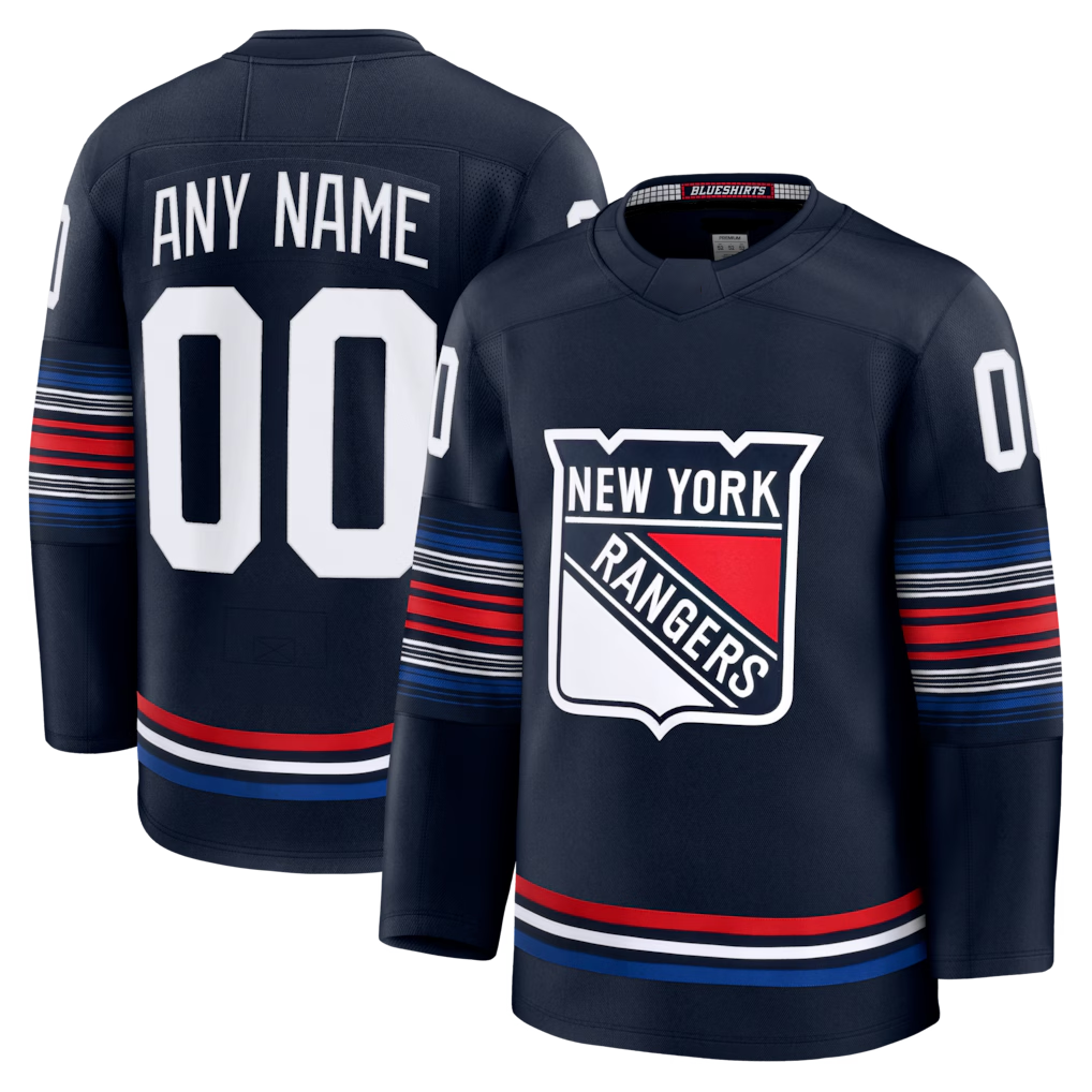 Mdoa Custom NY.Rangers Navy Alternate Premium Jerseys