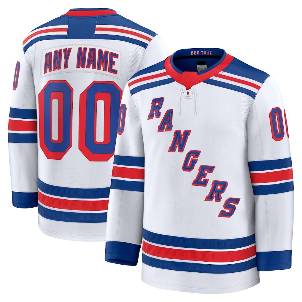 Mdoa Custom NY.Rangers White Away Premium Jerseys