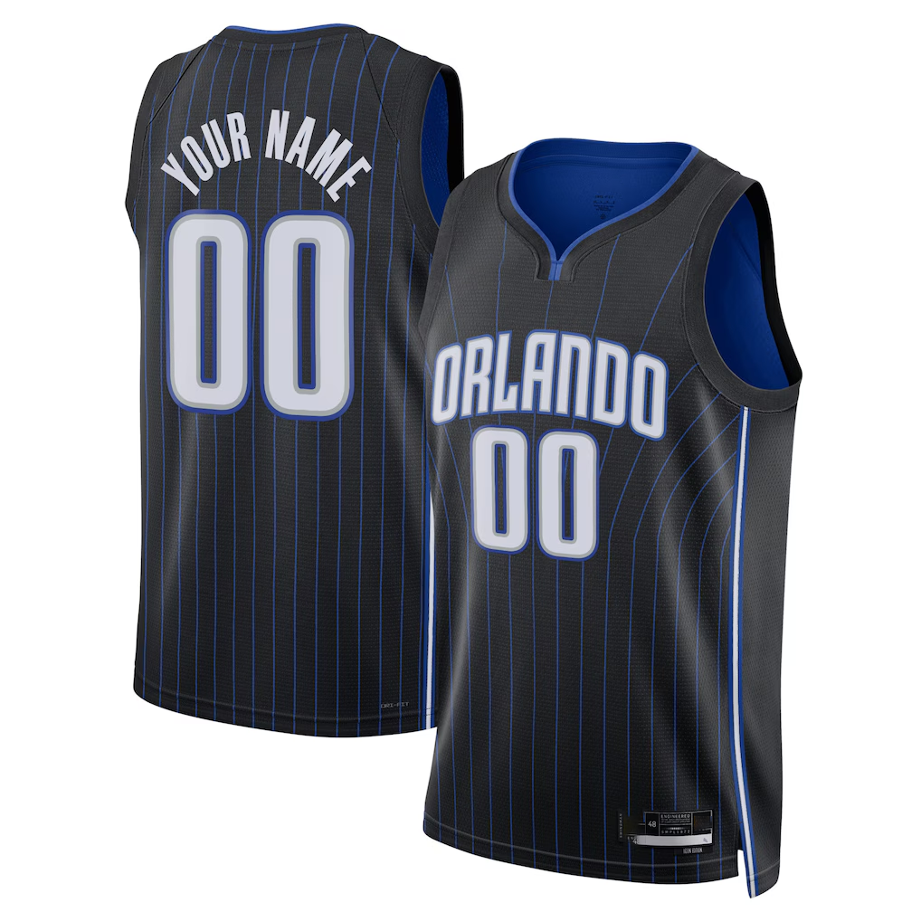 Mdoa Custom O.Magic Black Swingman Jerseys - Icon Edition
