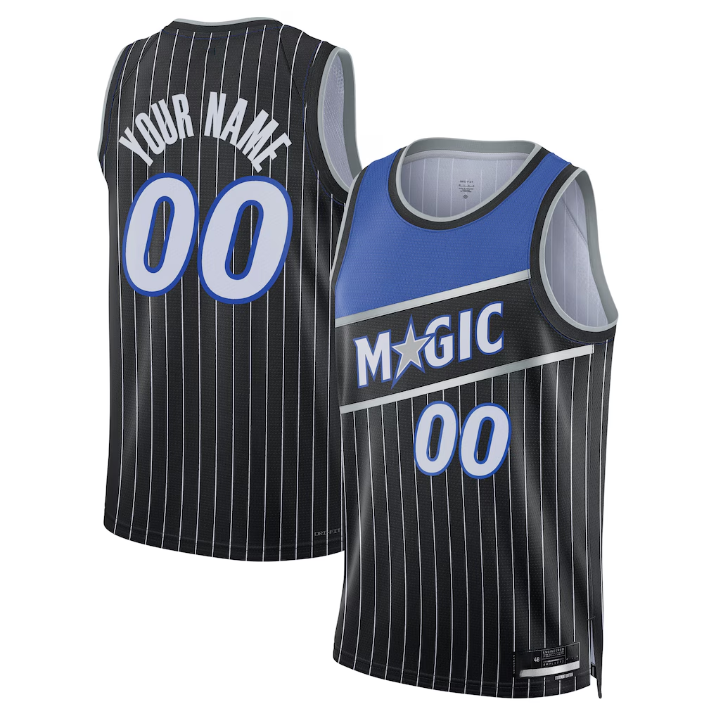 Mdoa Custom O.Magic Black Swingman Jerseys - Statement Edition