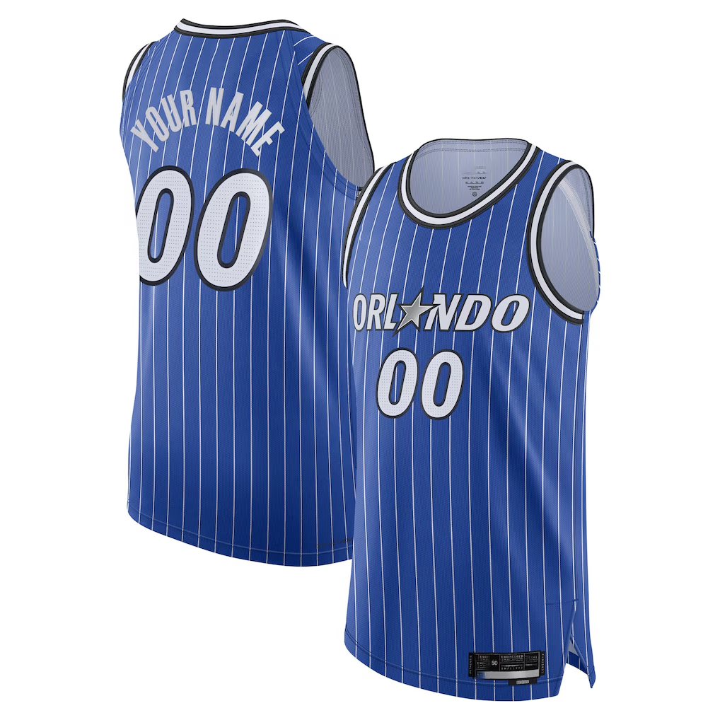 Mdoa Custom O.Magic Blue Authentic Jerseys - Icon Edition