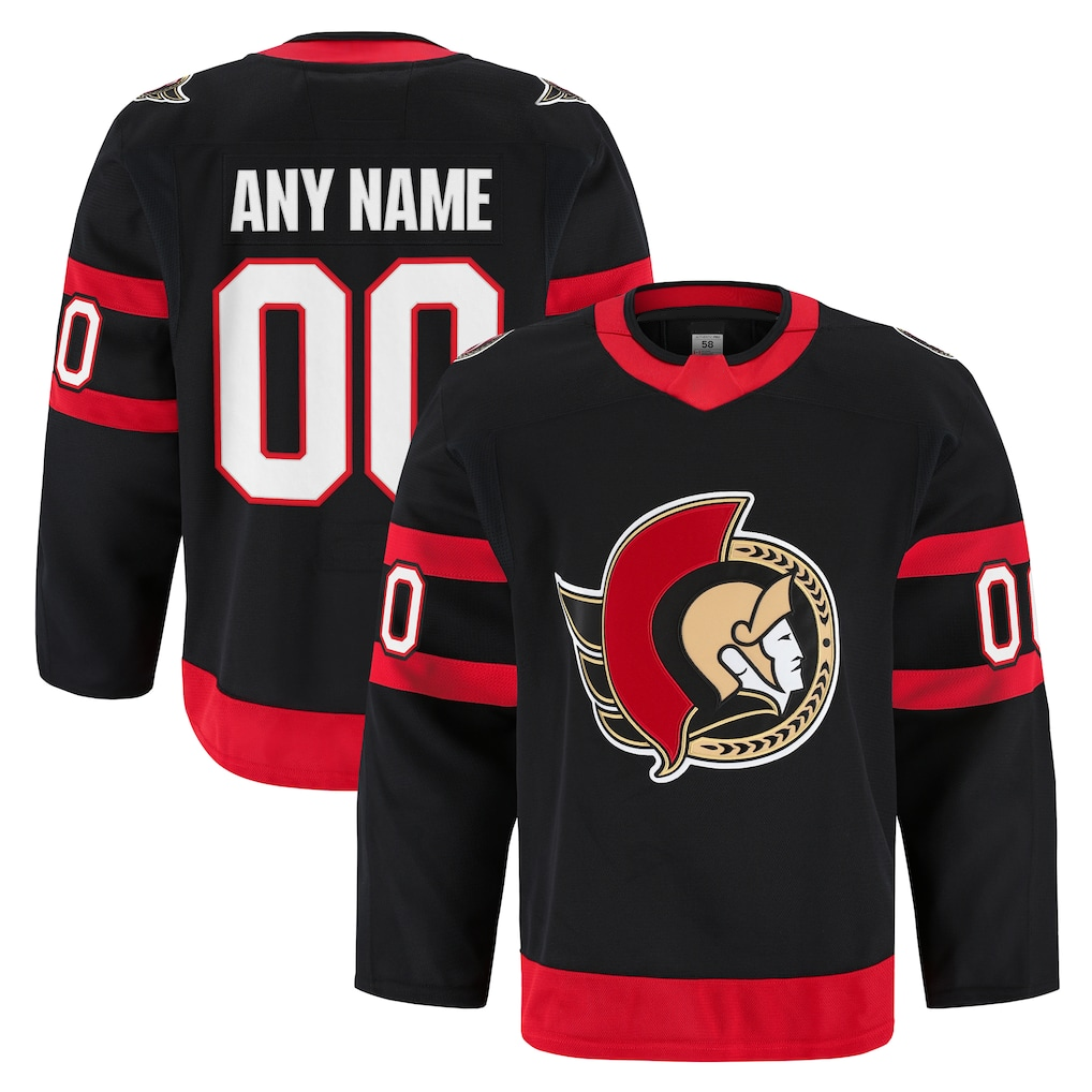 Mdoa Custom O.Senators Black Home Authentic Pro Jerseys