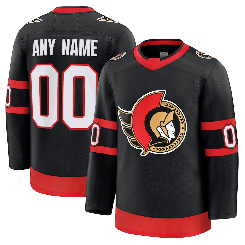 Mdoa Custom O.Senators Black Home Premium Jerseys