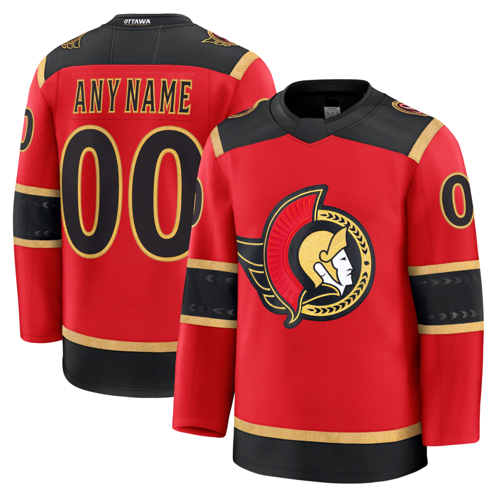 Mdoa Custom O.Senators Red Alternate Premium Jerseys