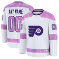 Mdoa Custom P.Flyers White 2024 Hockey Fights Cancer Practice Jerseys