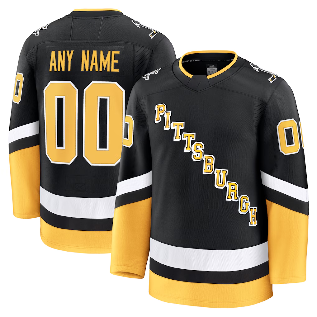 Mdoa Custom P.Penguins Black Alternate Premium Jerseys