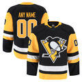 Mdoa Custom P.Penguins Black Home Authentic Pro Jerseys