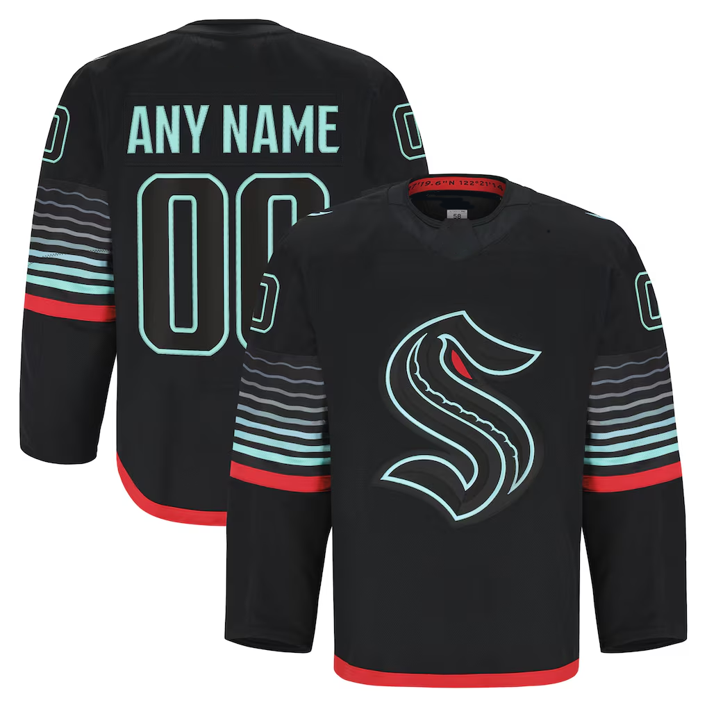 Mdoa Custom S.Kraken Black Alternate Authentic Pro Jerseys