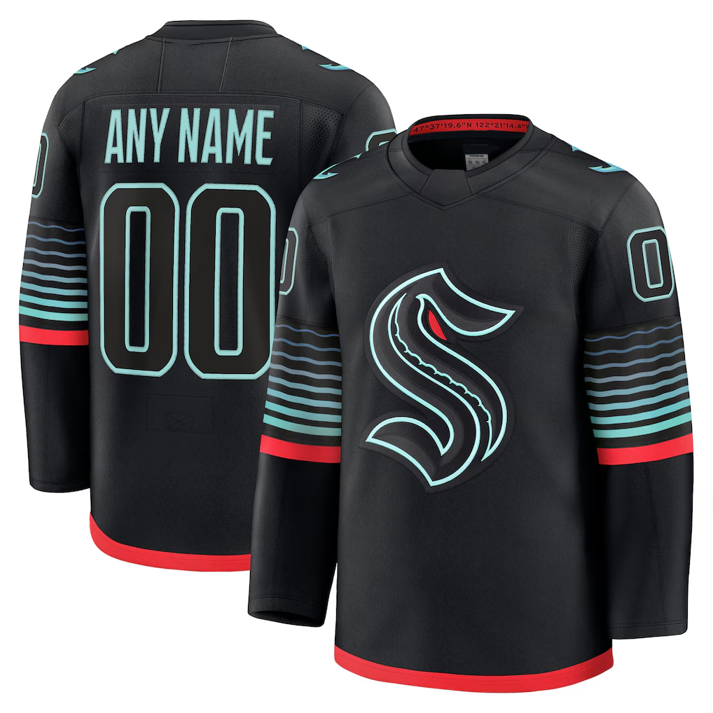 Mdoa Custom S.Kraken Black Alternate Premium Jerseys