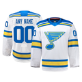 Mdoa Custom SL.Blues White Away Authentic Pro Jerseys