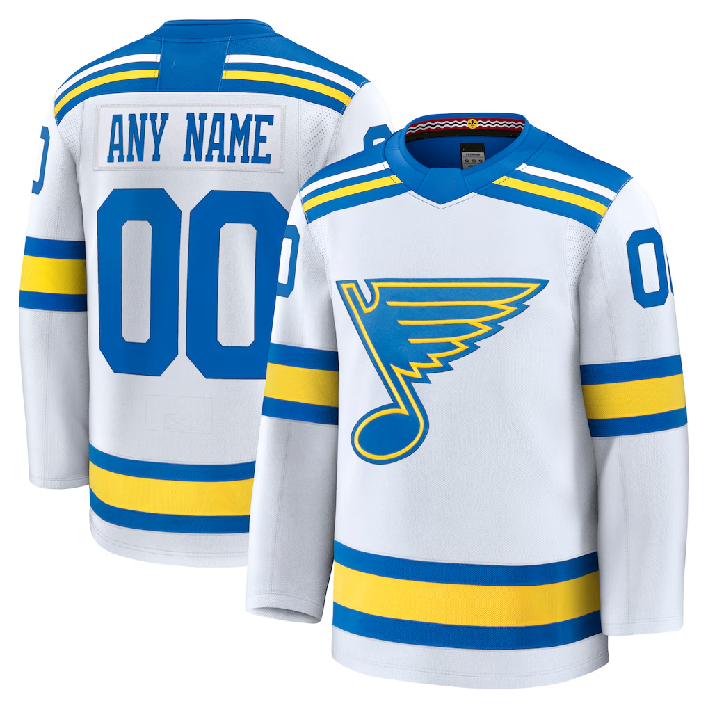 Mdoa Custom SL.Blues White Away Premium Jerseys