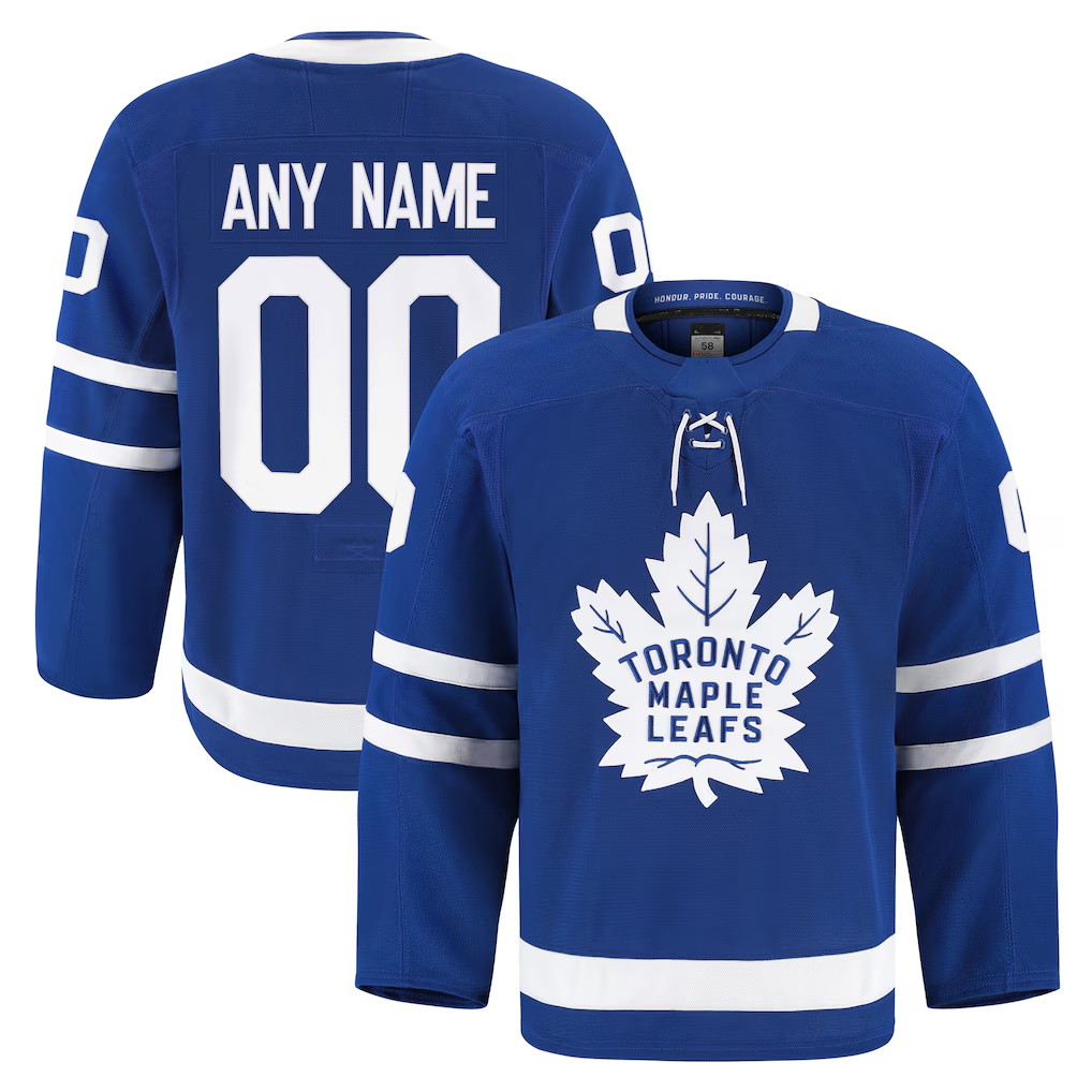 Mdoa Custom TM.Leafs Blue Home Authentic Pro Jerseys