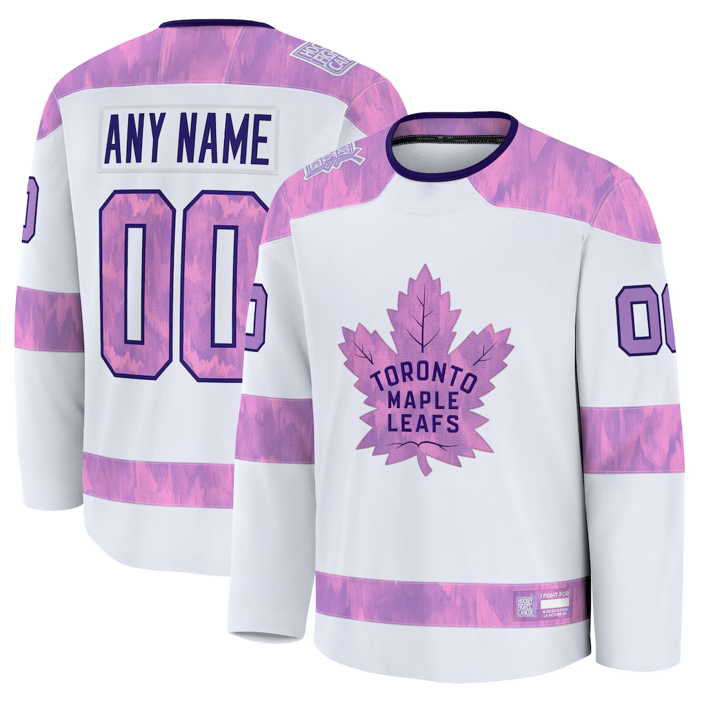 Mdoa Custom TM.Leafs White 2024 Hockey Fights Cancer Practice Jerseys