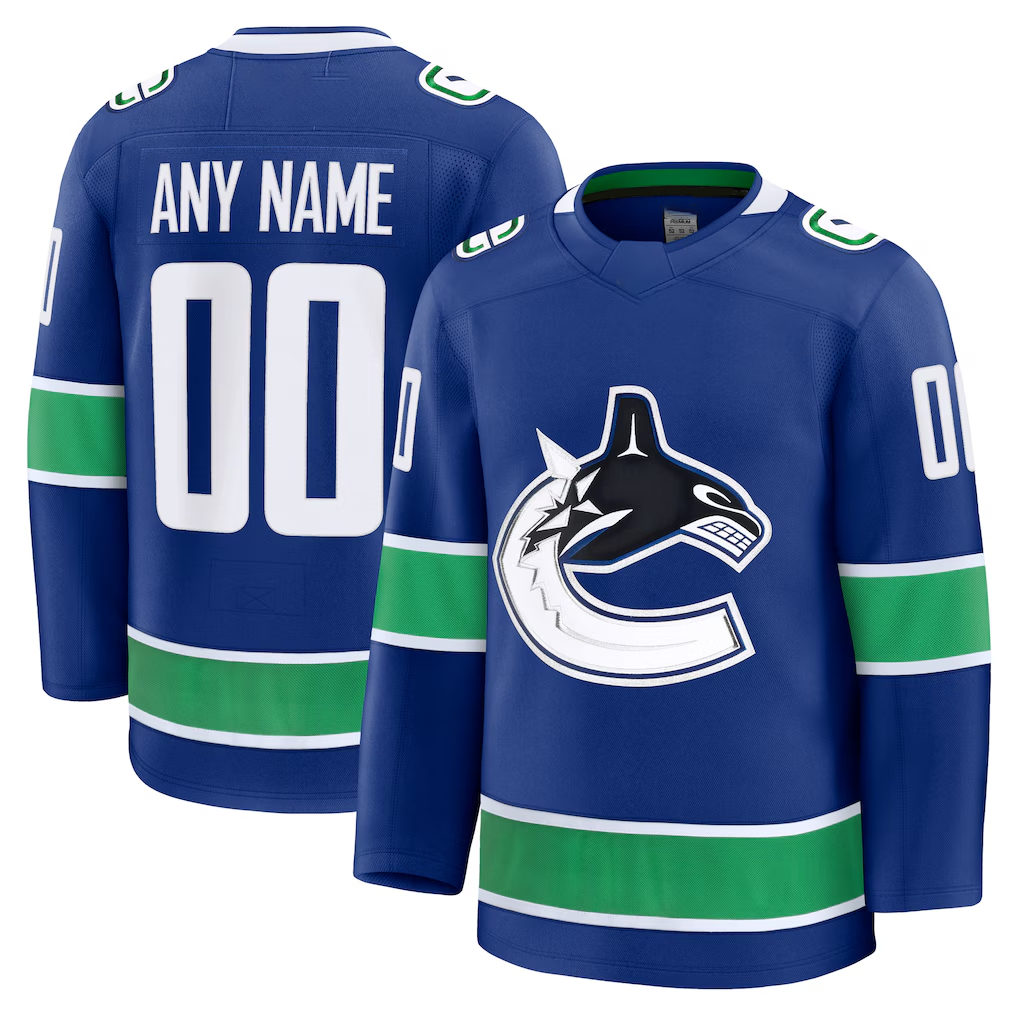 Mdoa Custom V.Canucks Blue Home Premium Jerseys