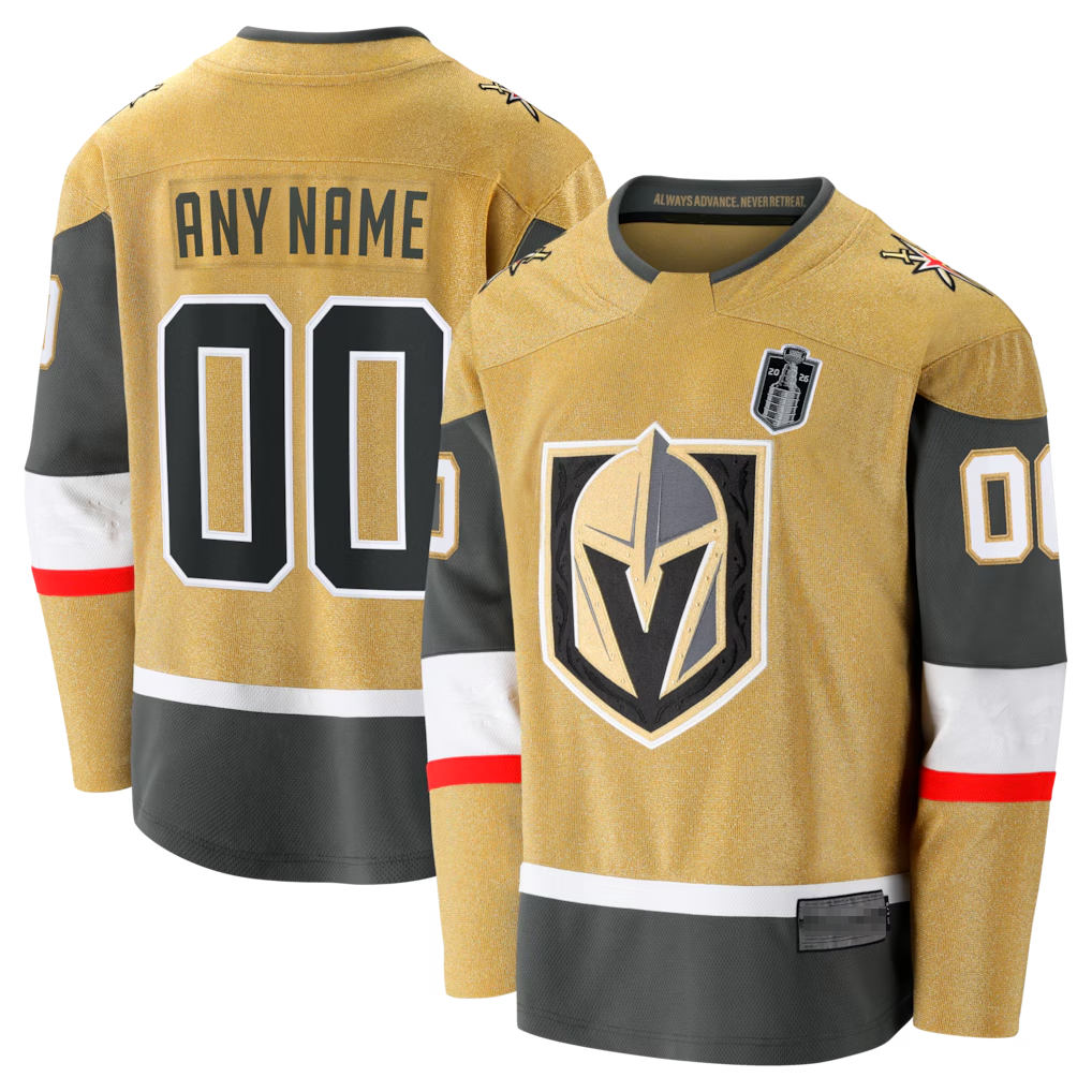 Mdoa Custom VG.Knights Gold 2026 Stanley Cup Final Breakaway Jerseys