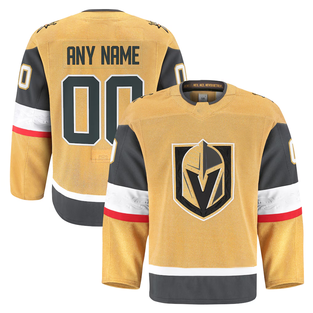 Mdoa Custom VG.Knights Gold Home Authentic Pro Jerseys