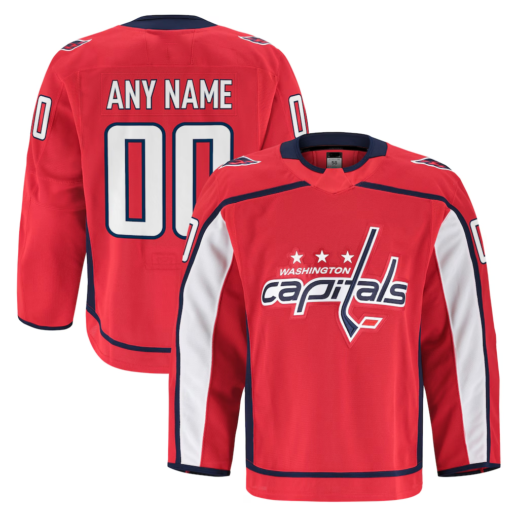 Mdoa Custom W.Capitals Red Home Authentic Pro Jerseys