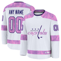 Mdoa Custom W.Capitals White 2024 Hockey Fights Cancer Practice Jerseys