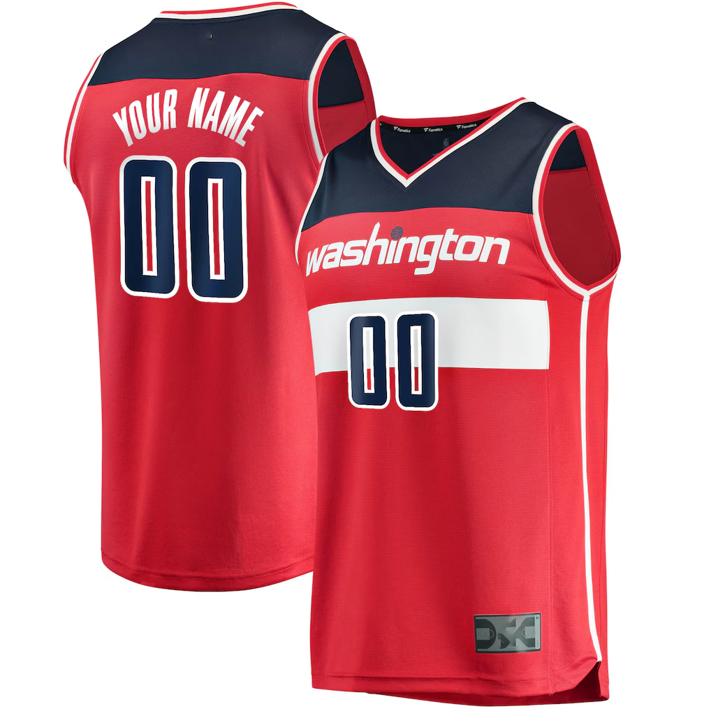 Mdoa Custom W.Wizards  Red Fast Break Replica Jerseys - Icon Edition