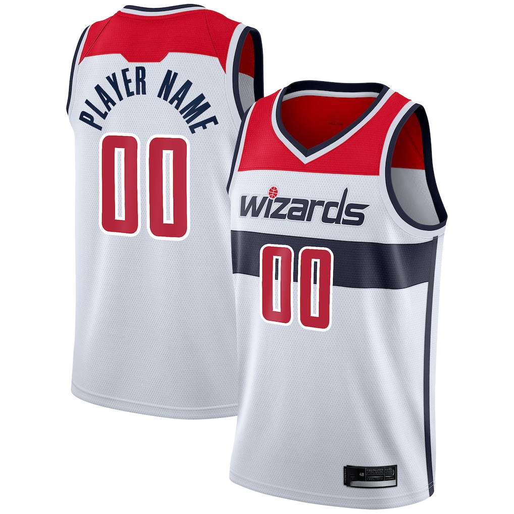 Mdoa Custom W.Wizards White 202021 Swingman Jerseys - Association Edition