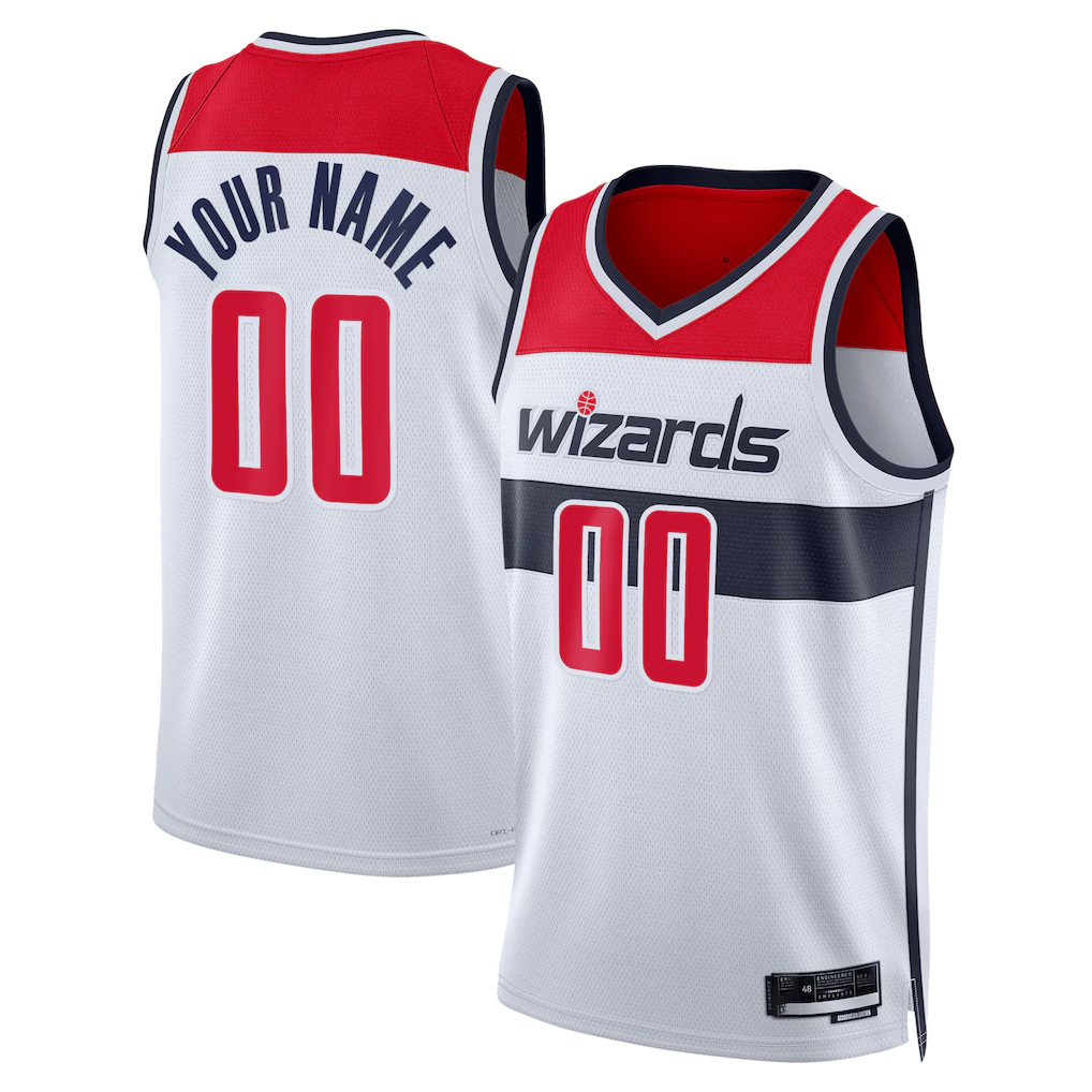 Mdoa Custom W.Wizards White Swingman Jerseys - Association Edition